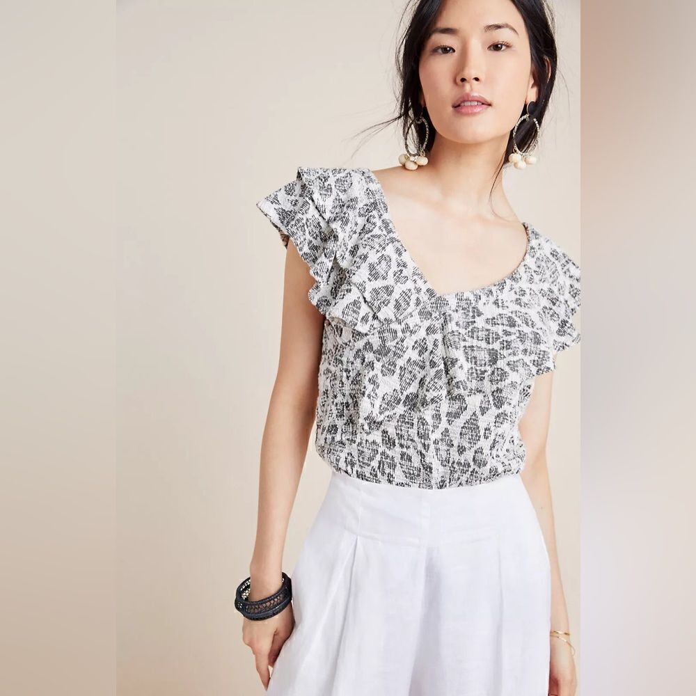 Anthropologie | Dolan | Savannah Ruffled Blouse | size medium